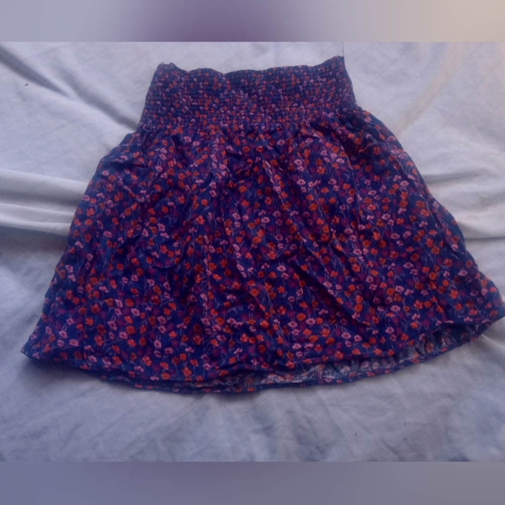Mossimo Supply Co Red and Blue Bubble Mini Skirt
